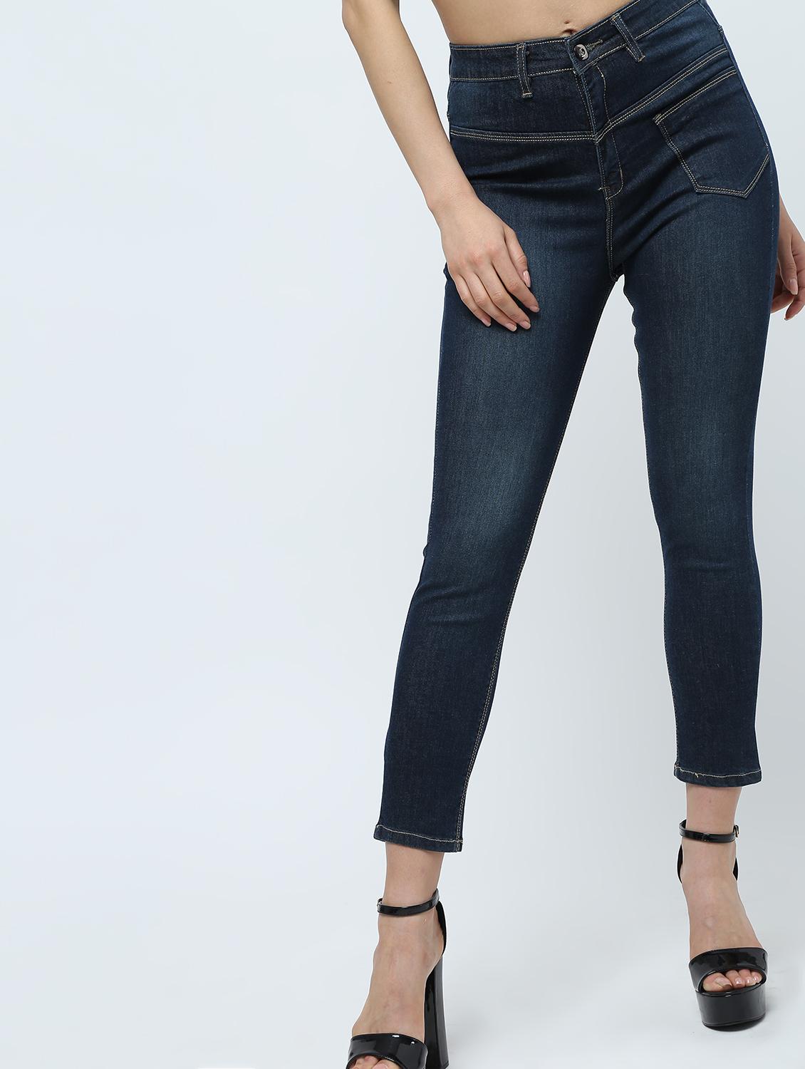 high rise stone washed jeans - 16289706 - Zoom Image - 1