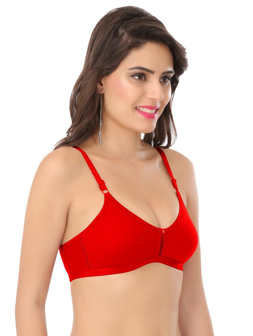 bow patch solid bra - 16290938 - Zoom Image - 2