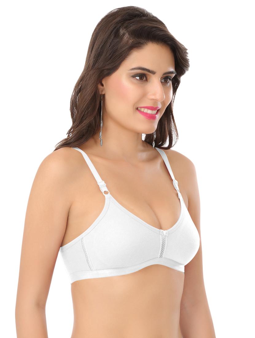 bow patch solid bra - 16290940 - Zoom Image - 2