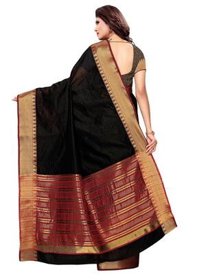 striped maheshwari saree with blouse - 16291620 - Standard Image - 2