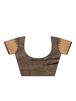striped maheshwari saree with blouse - 16291620 - Standard Image - 3