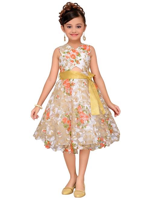 v neck floral printed frock - 16291905 - Standard Image - 1