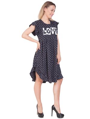 ruffle detail graphic print a-line dress - 16292087 - Standard Image - 2