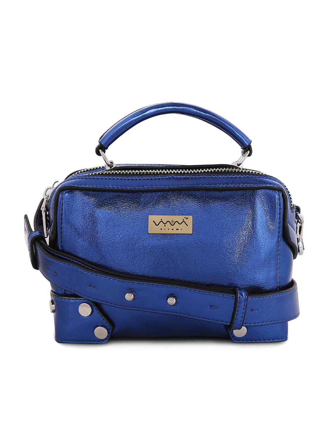 blue leatherette (pu) regular sling bag - 16292256 - Zoom Image - 1