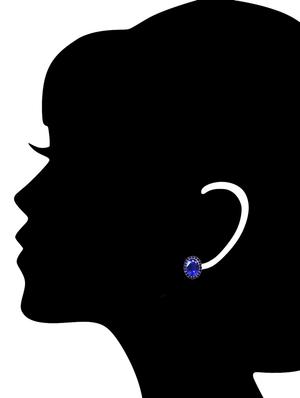 blue studs earring - 16293416 - Standard Image - 3