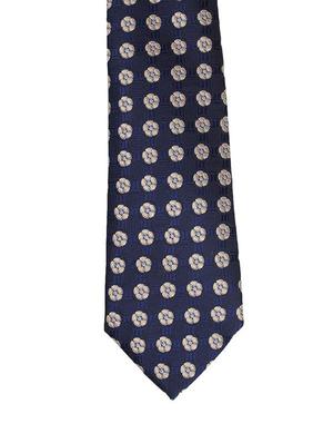 blue microfiber tie, pocket square and cuff links combo - 16293482 - Standard Image - 3