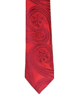 red microfiber bow tie, pocket square and cuff links combo - 16293501 - Standard Image - 3