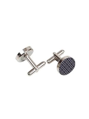 grey microfiber bow tie, pocket square and cuff links combo - 16293505 - Standard Image - 2