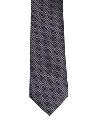 grey microfiber bow tie, pocket square and cuff links combo - 16293505 - Standard Image - 3