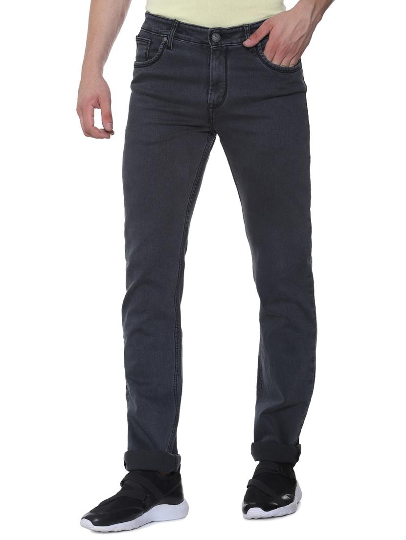 grey cotton plain jeans - 16293544 - Zoom Image - 1