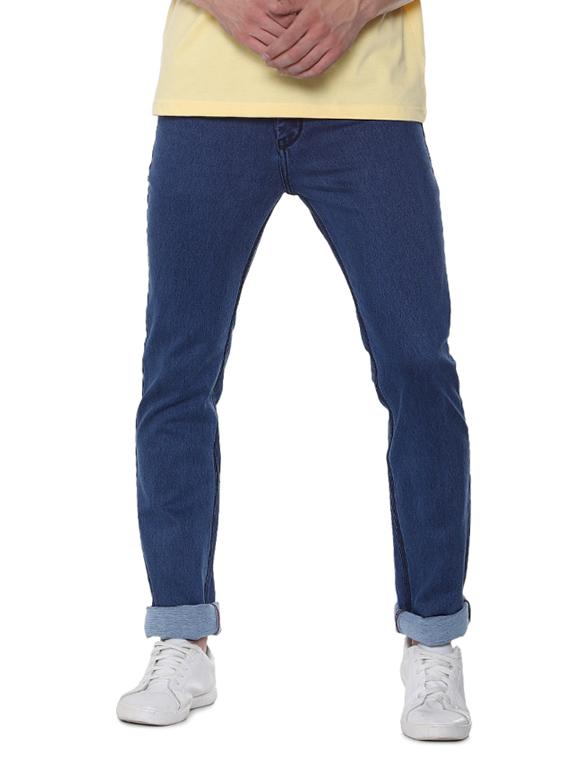 blue cotton plain jeans - 16293547 - Zoom Image - 1