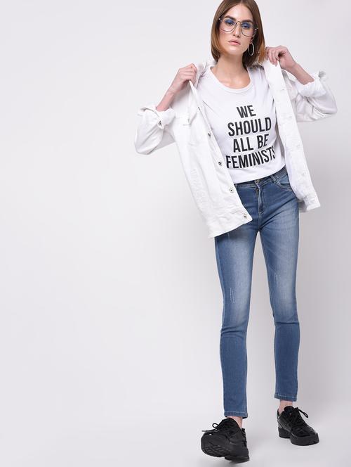 stone washed solid jeans - 16293611 - Standard Image - 1
