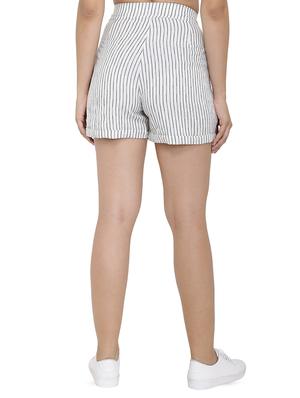 pleat detail striped shorts - 16293949 - Standard Image - 3