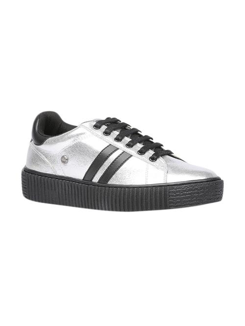 silver lace-up sneakers - 16294148 - Standard Image - 1