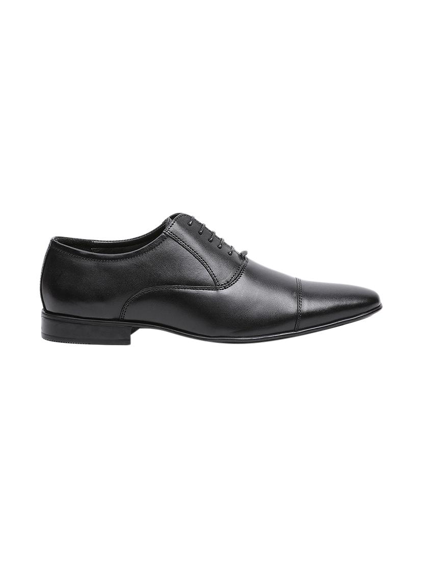 black leather lace-up oxfords - 16294280 - Zoom Image - 2