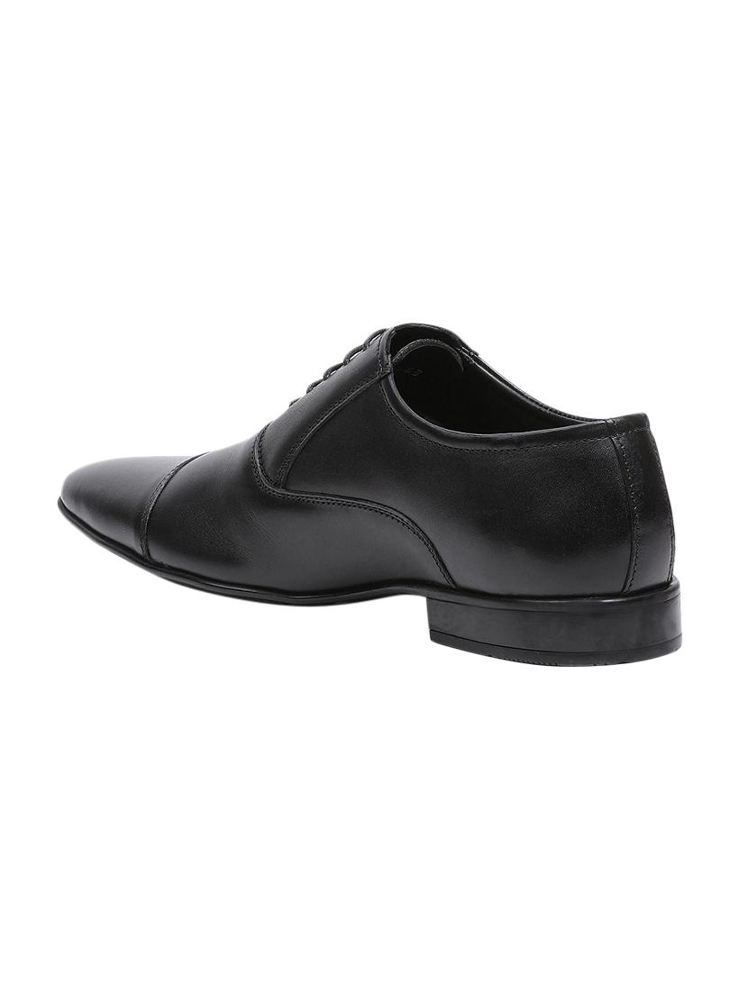 black leather lace-up oxfords - 16294280 - Zoom Image - 3