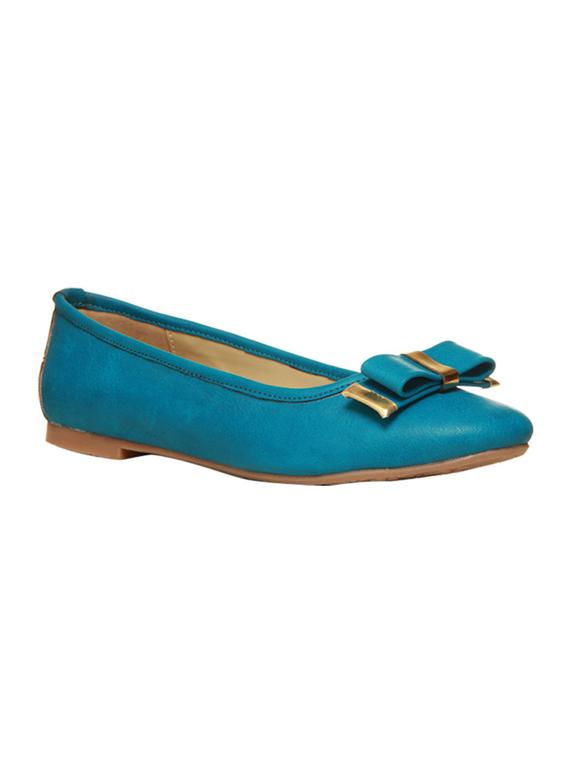 blue slip on ballerinas - 16294403 - Zoom Image - 1