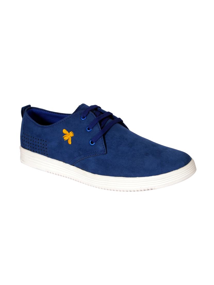blue suede lace up sneakers - 16294971 - Zoom Image - 1