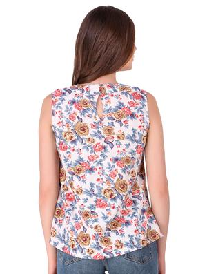 crew neck floral top - 16295766 - Standard Image - 3