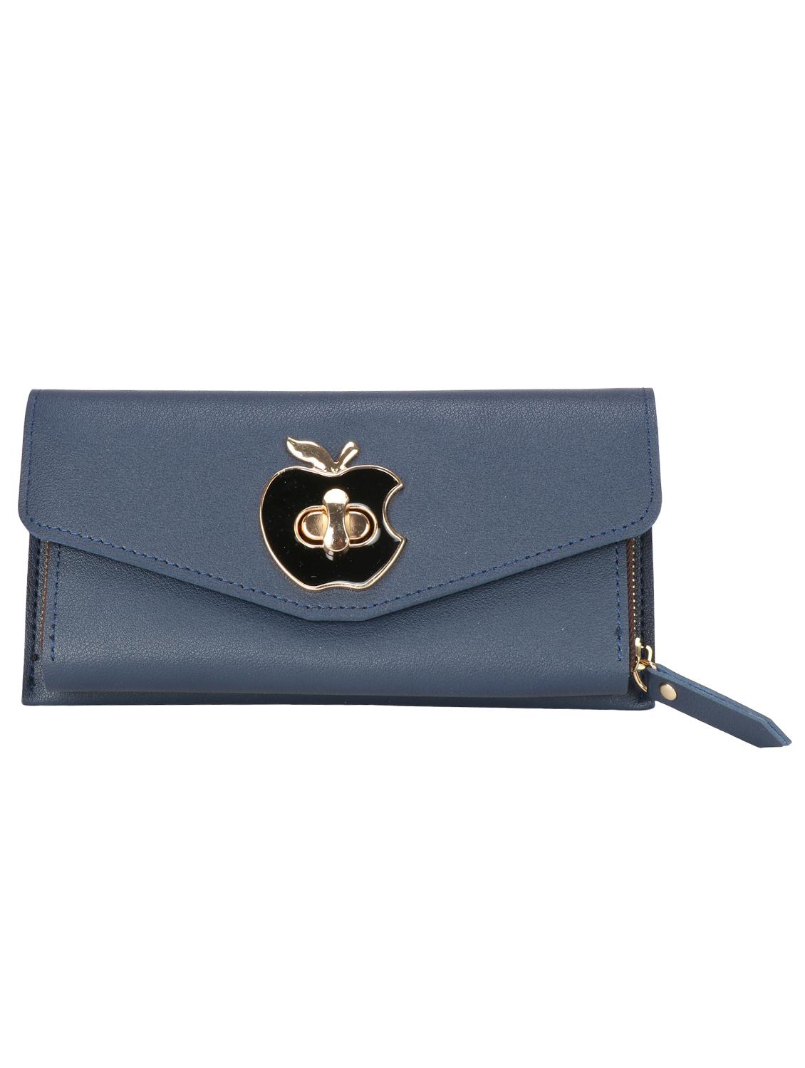 blue leatherette (pu) regular clutch - 16295782 - Zoom Image - 1