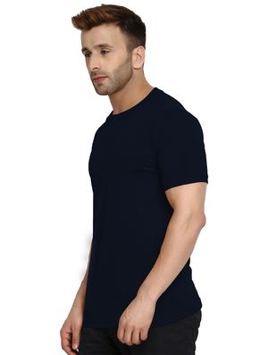 navy blue solid tshirt - 16296182 - Standard Image - 2