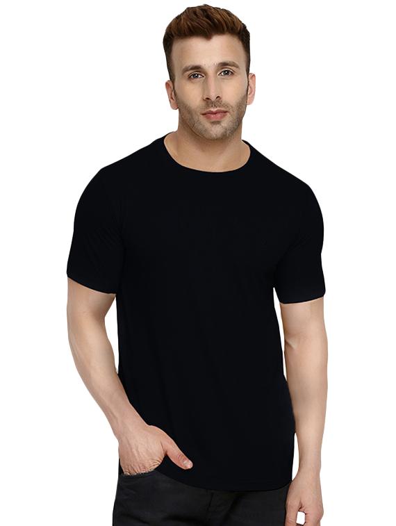 navy blue solid tshirt - 16296182 - Zoom Image - 1