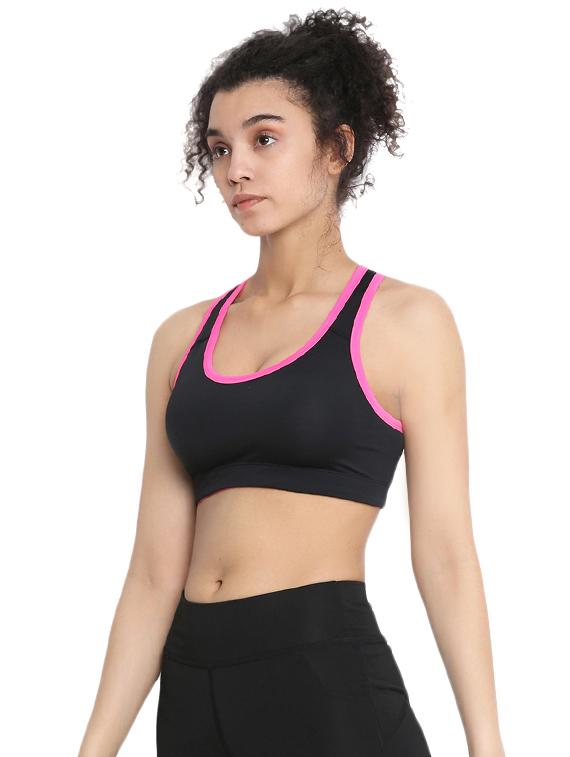 contrast seam racer back sports bra - 16296269 - Zoom Image - 2