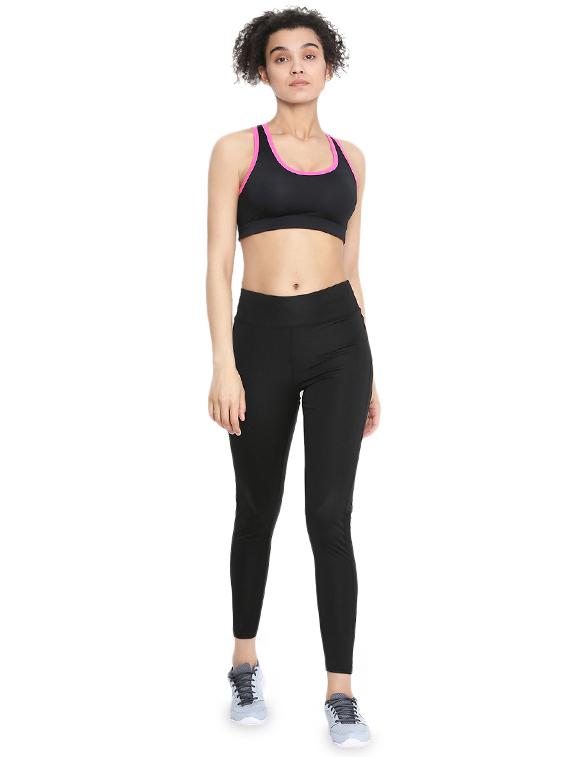contrast seam racer back sports bra - 16296269 - Zoom Image - 4