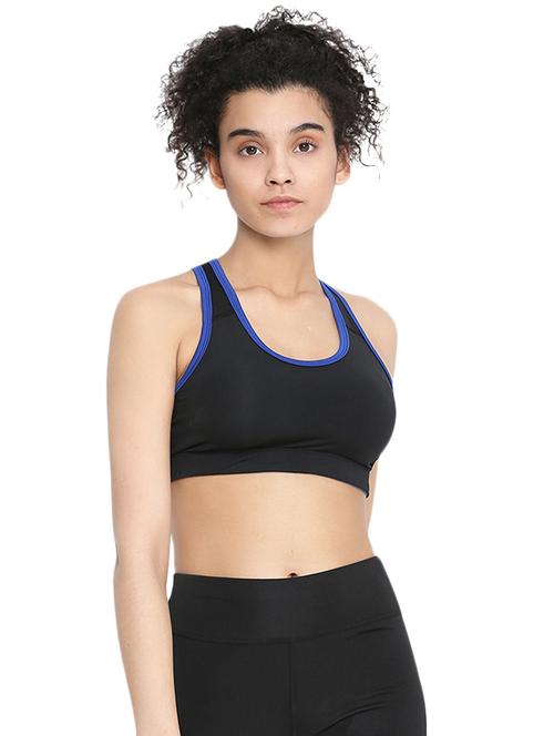 contrast seam racer back sports bra - 16296271 - Standard Image - 1