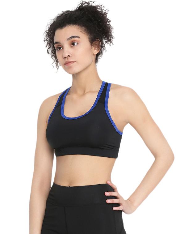 contrast seam racer back sports bra - 16296271 - Zoom Image - 2