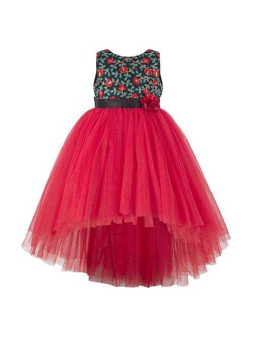 floral embroidered hi-low dress - 16296571 - Standard Image - 1