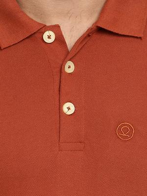 orange solid polo tshirt - 16297419 - Standard Image - 4