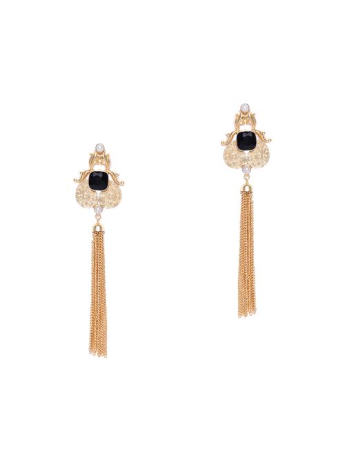 gold metal drop earring - 16298019 - Very Small Image - 1