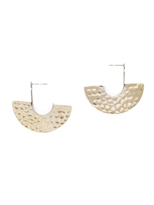 gold metal drop earring - 16298051 - Standard Image - 1