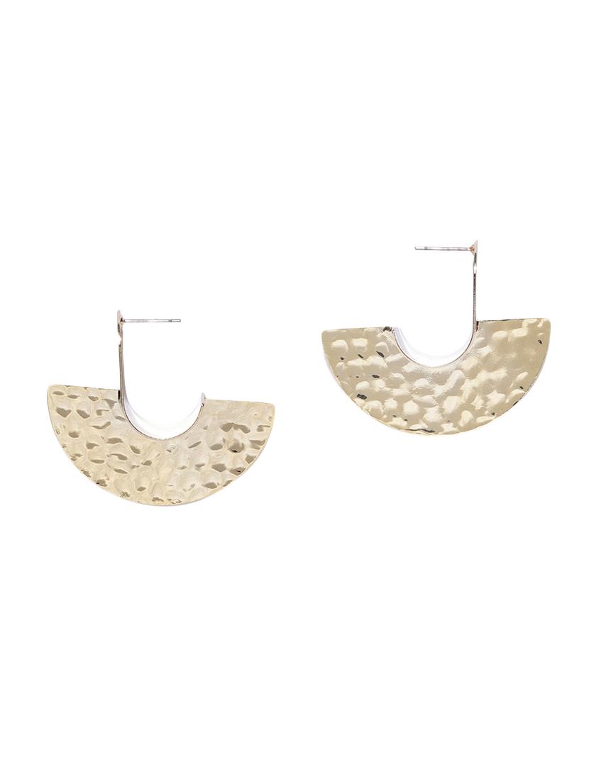 gold metal drop earring - 16298051 - Zoom Image - 1