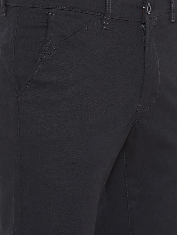 navy blue solid chinos - 16298298 - Zoom Image - 5