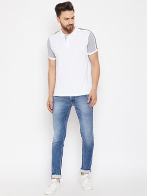 white cotton polo tshirt - 16298355 - Standard Image - 4