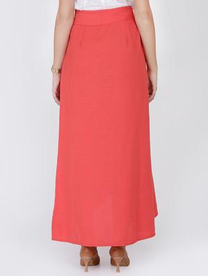 high rise overlap asymmetric skirt - 16298450 - Standard Image - 3