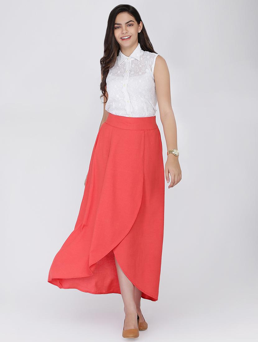 high rise overlap asymmetric skirt - 16298450 - Zoom Image - 4