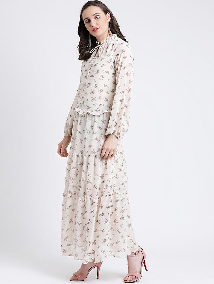 ruffle trim floral maxi dress - 16298792 - Zoom Image - 2