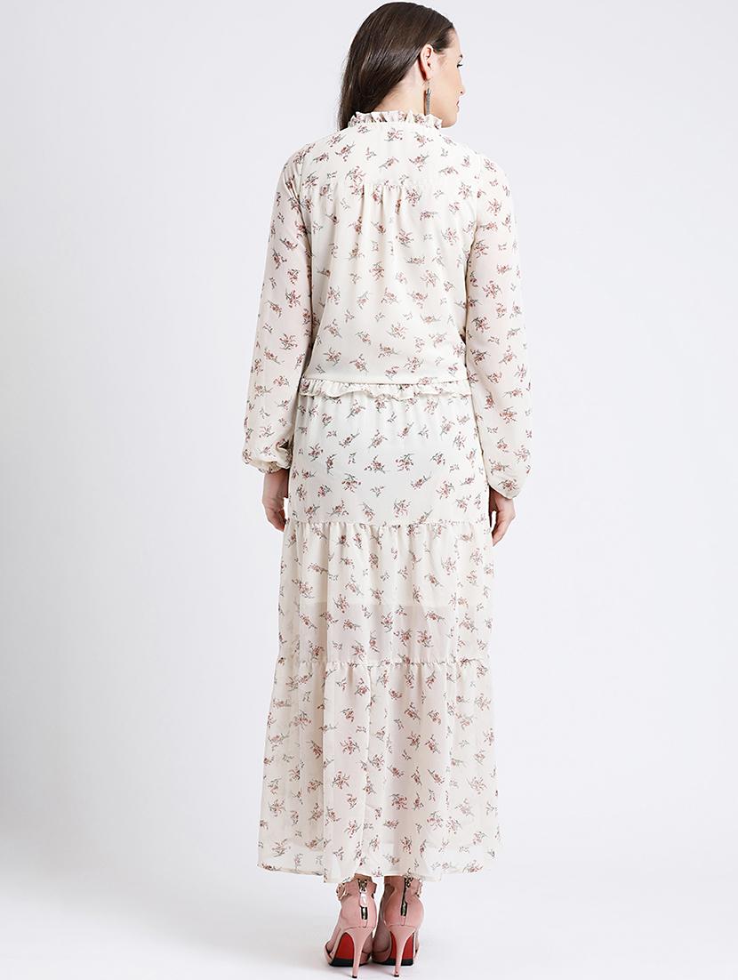 ruffle trim floral maxi dress - 16298792 - Zoom Image - 3