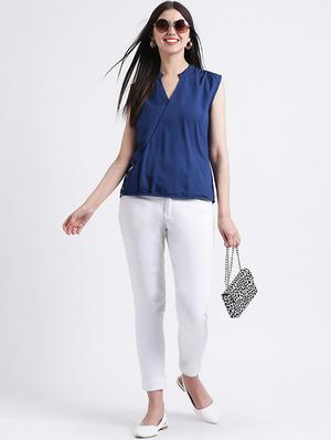 pleat detail faux wrap top - 16298804 - Standard Image - 4