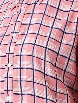 cold shoulder checkered shirt - 16298832 - Standard Image - 4