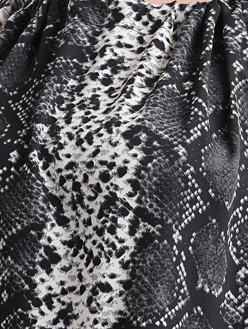 snake print tie knot a-line top - 16298839 - Zoom Image - 5
