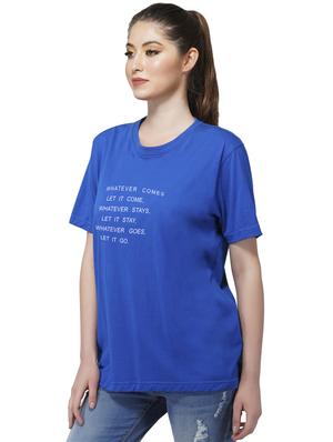 crew neck slogan print tee - 16298897 - Standard Image - 2