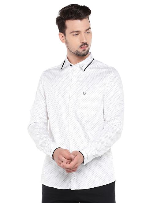 white slim fit casual shirt - 16299009 - Standard Image - 1