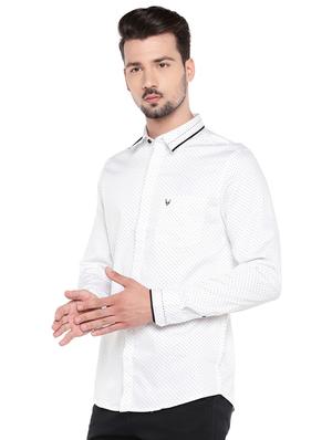 white slim fit casual shirt - 16299009 - Standard Image - 2