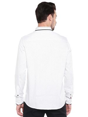 white slim fit casual shirt - 16299009 - Standard Image - 3