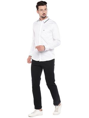 white slim fit casual shirt - 16299009 - Standard Image - 4