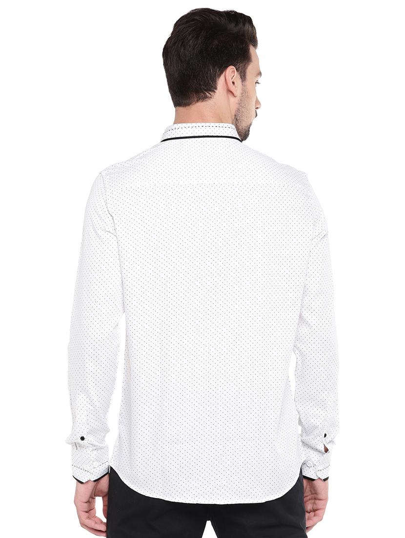 white slim fit casual shirt - 16299009 - Zoom Image - 3